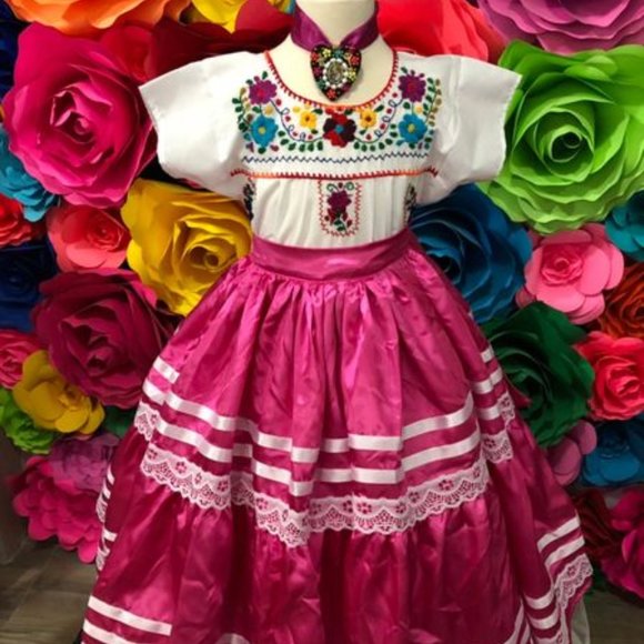 Mexican Red SKIRT ONLY day of the dead Handmade- B - Picture 1 of 1